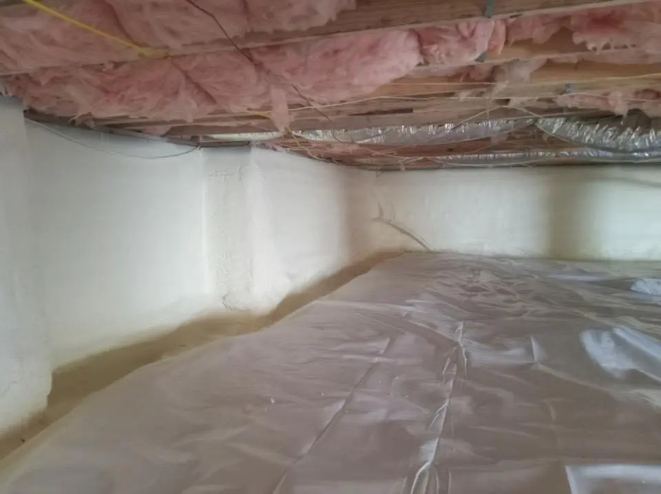 Crawl space encapsulation with closed-cell spray foam for Attic Insulation in Marlboro