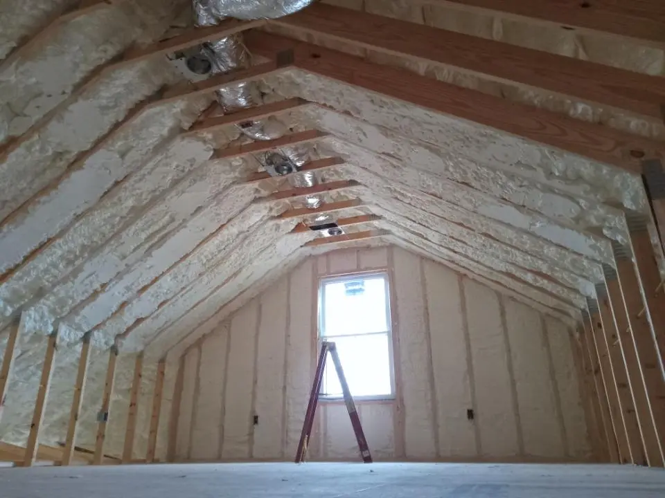 Spray foam roofing application for Crawl Space Insulation project in Marlboro